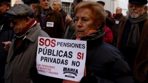 Momento manifestación por unas pensiopnes dignas