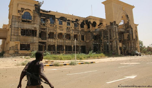 Edificio destruído por las bombas