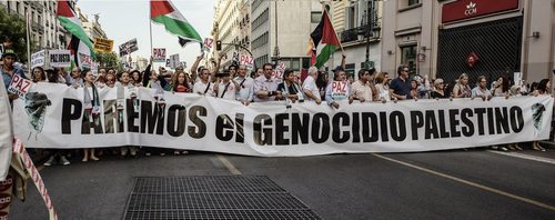 Manifestación a favor del pueblo palestino